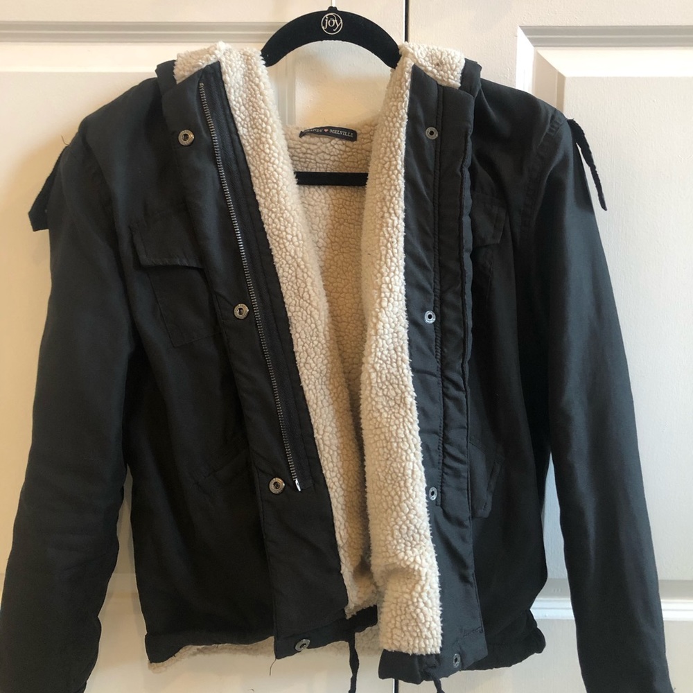 Brandy Melville Cropped Sherpa Jacket